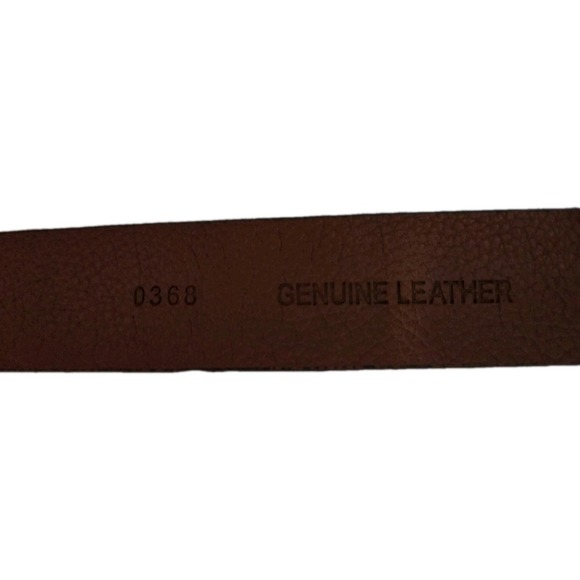 Jos A Bank Brown Genuine Leather Belt w/ Silver-tone buckle, 38 - Picture 4 of 5